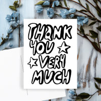 MUCHAS GRACIAS BUbble Letters B&W PERSONALIZADO