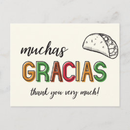 Postal Muchas gracias gracias Taco