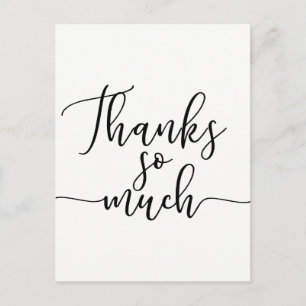 Postal Muchas gracias Gracias Tipo de letra moderna