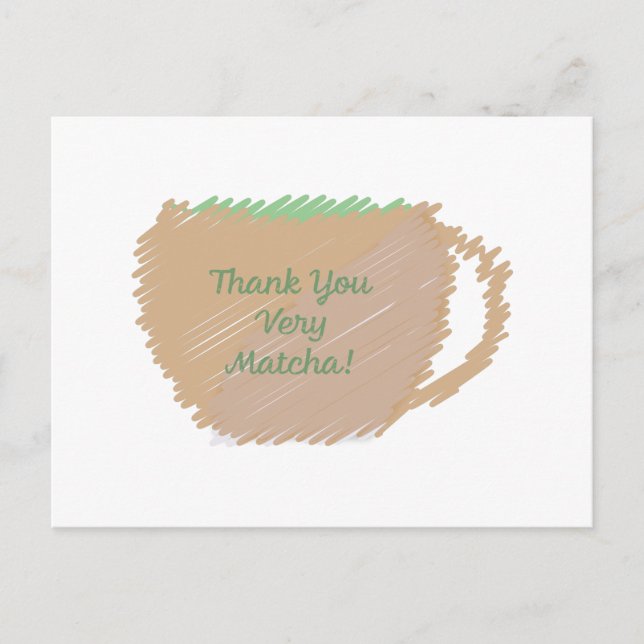 Postal Muchas Gracias Matcha (Anverso)