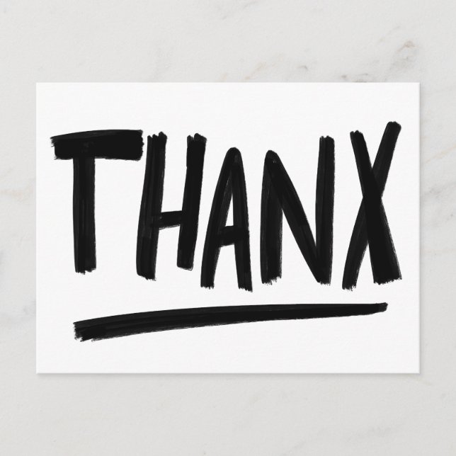 Postal MUCHAS GRACIAS Pinceladas Ásperas Gracias PERSONAL (Anverso)