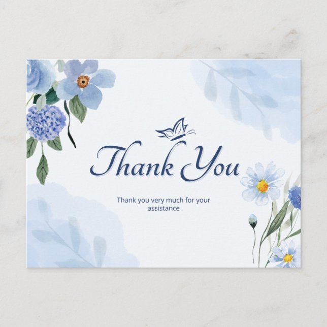 Postal Muchas gracias por su ayuda (Anverso)