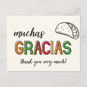 Postal Muchas Gracias Taco Muchas Gracias