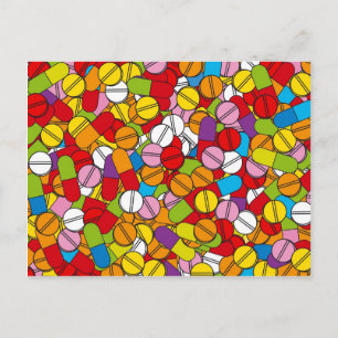Postal Muchas pastillas