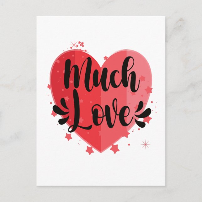 Postal Mucho Amor, Corazón Grande (Anverso)