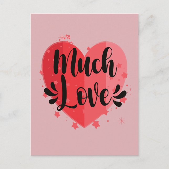 Postal Mucho amor, gran corazón (Anverso)