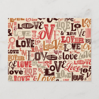 Postal Mucho amor vintage