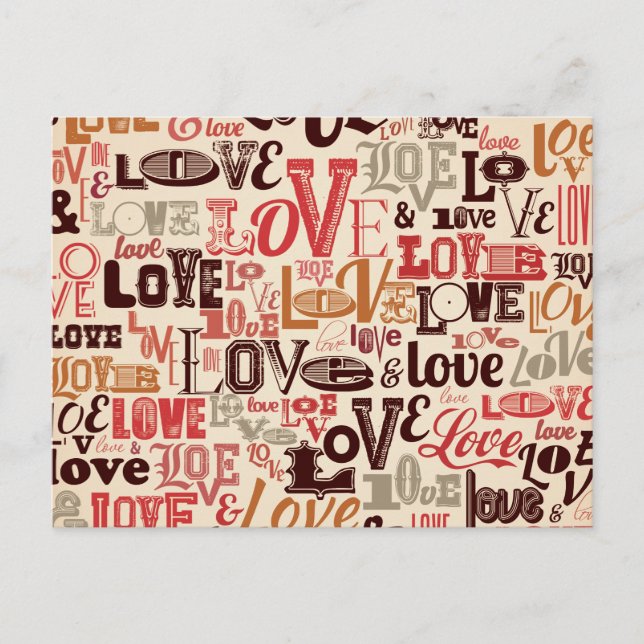 Postal Mucho amor vintage (Anverso)