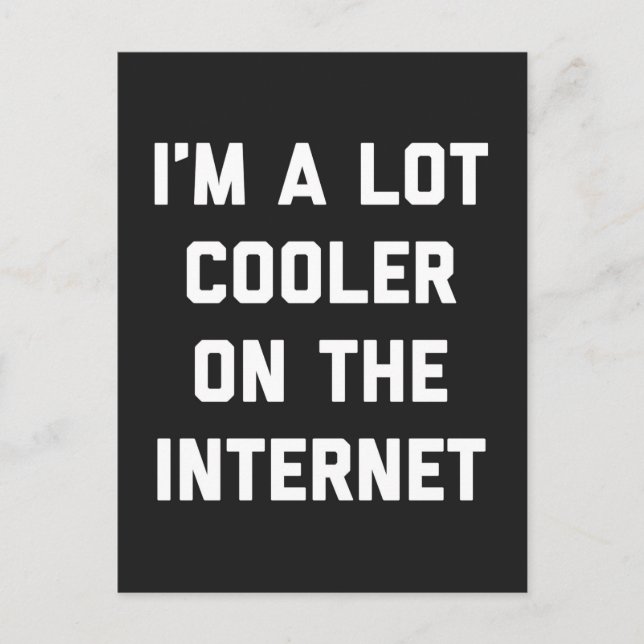 Postal Mucho Más Fresco En La Cita Graciosa De Internet (Anverso)