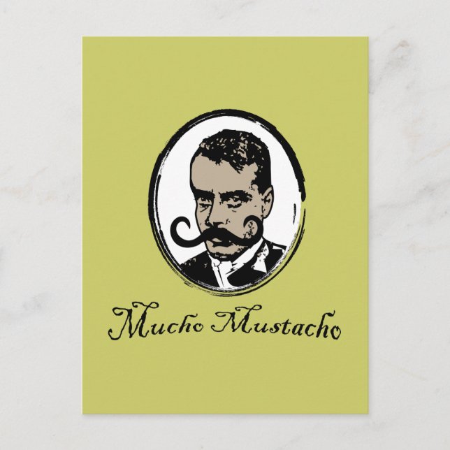 Postal Mucho Mustacho - Zapata (Anverso)