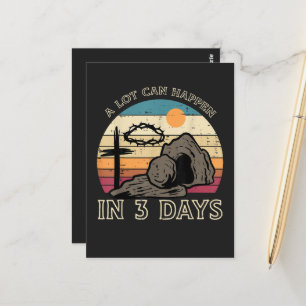 Postal Mucho puede suceder en 3 días Pascua Religiosa