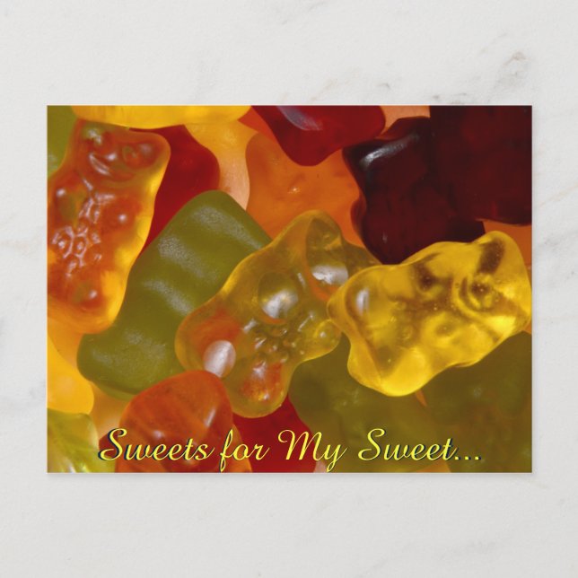 Postal Muchos Gummibärchen multicolores (Anverso)