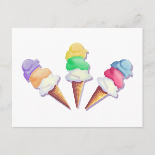 POSTAL MUCHOS SABORES DE HELADOS DE SHARON SHARPE (Anverso)