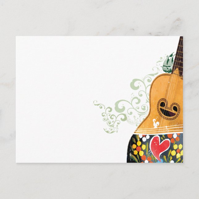 Postal Muchos símbolos de Portugal - Guitarra portuguesa (Anverso)
