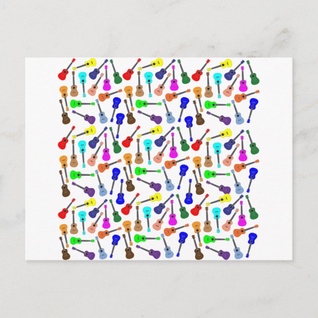 Postal Muchos Ukuleles (Anverso)