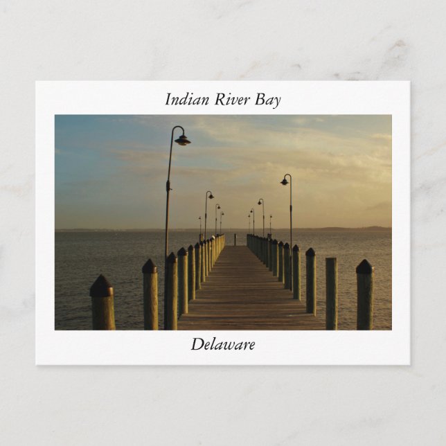 Postal Muelle a lo largo de la Bahía del Río Indio (Anverso)