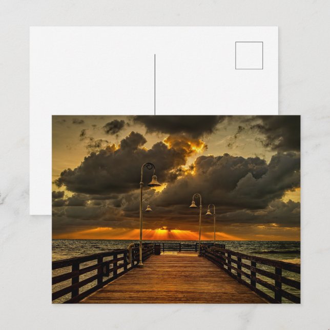 Postal Muelle de Daytona Beach (Anverso / Reverso)