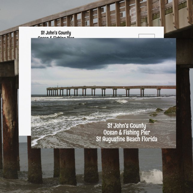 Postal Muelle de la playa de St Augustine FL Fotográfico (Subido por el creador)