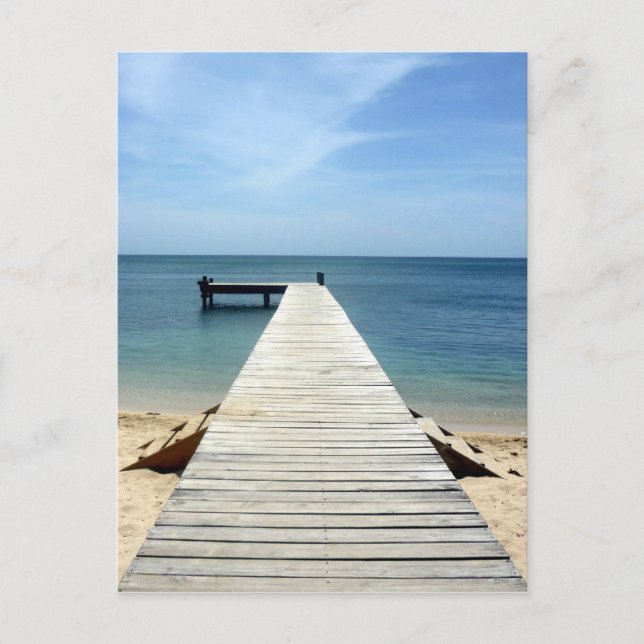 Postal muelle de madera de roatán (Anverso)