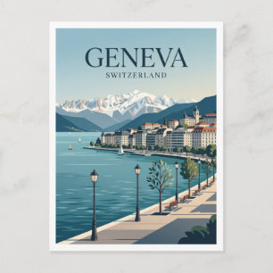Postal Muelle de Mont-Blanc Ginebra Suiza