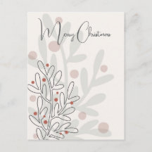Muelle de Navidad floral dibujado a mano