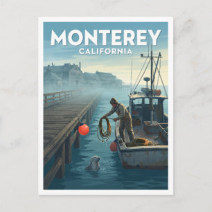 Postal Muelle de Pescadores y Cannery Row Monterey Viaje