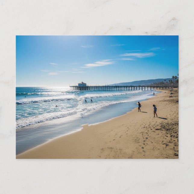 Postal Muelle de Pismo Beach al mediodía (Anverso)