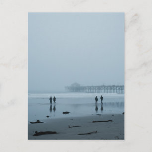 Postal Muelle de Pismo Beach en Niebla