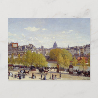 Postal Muelle del Louvre, París - Claude Monet