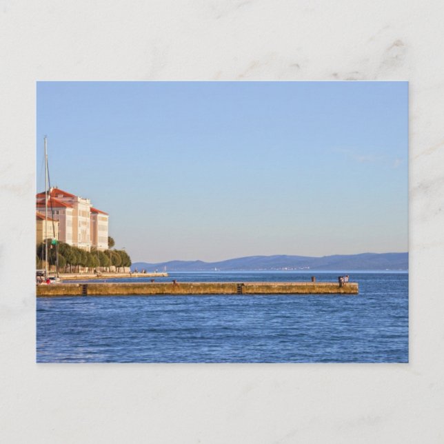 Postal Muelle del mar de Zadar en Croacia (Anverso)