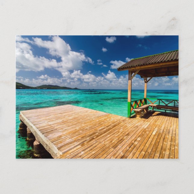 Postal Muelle en agua de la turquesa (Anverso)