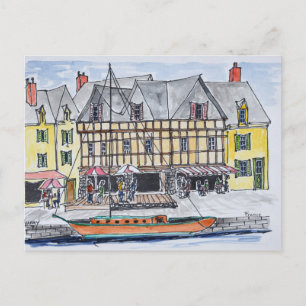 Postal Muelle Franklin, Saint-Goustan Auray, Bretaña