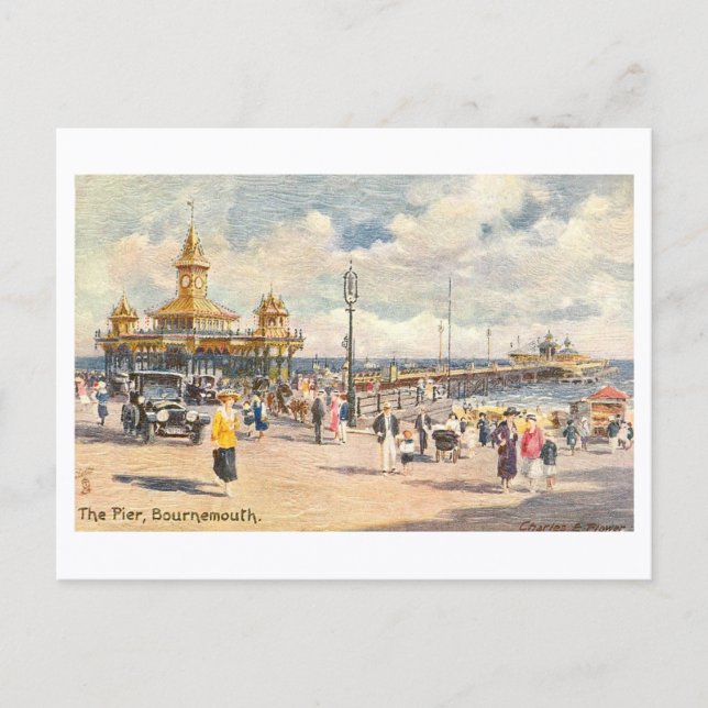 Postal Muelle Vintage, Bournemouth (Anverso)