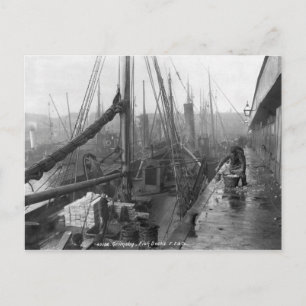 Postal Muelles de los pescados, Grimsby, comienzo del