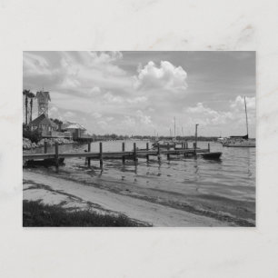 Postal Muelles para barcos con torre de reloj de Bridge S