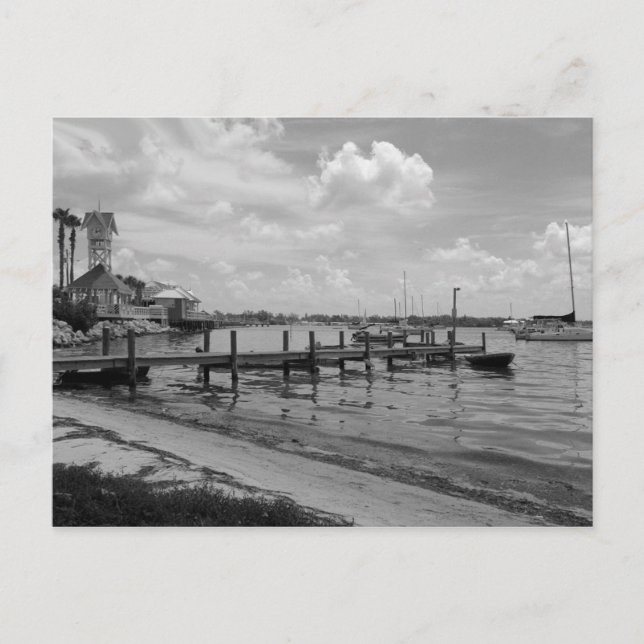 Postal Muelles para barcos con torre de reloj de Bridge S (Anverso)