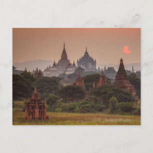 Postal Muere Tempel von Bagan en Myanmar Postkarte
