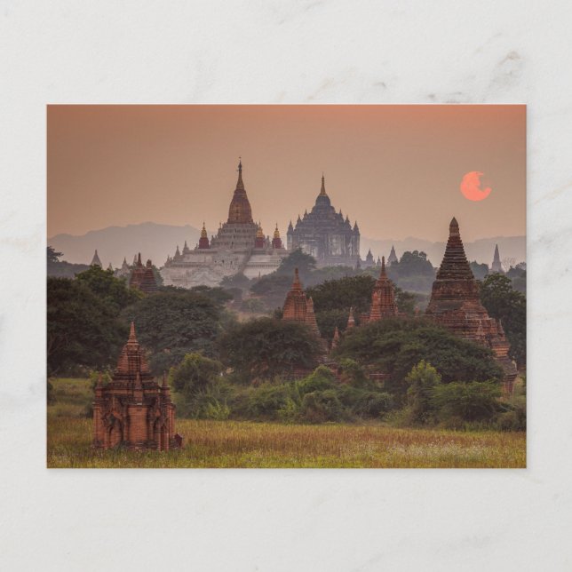 Postal Muere Tempel von Bagan en Myanmar Postkarte (Anverso)