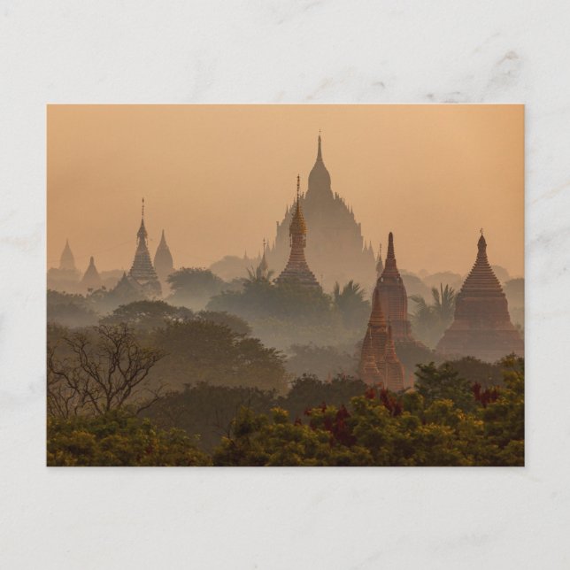 Postal Muere Tempel von Bagan en Myanmar Postkarte (Anverso)