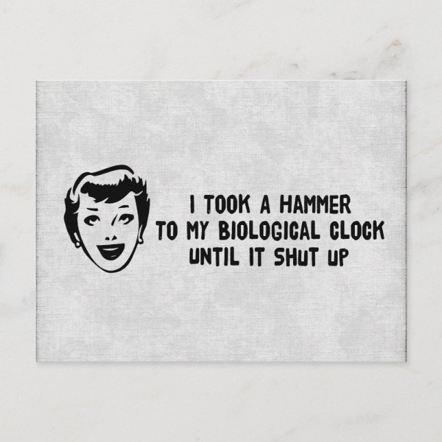 Postal Muerte A Clocks Biológicos (Anverso)