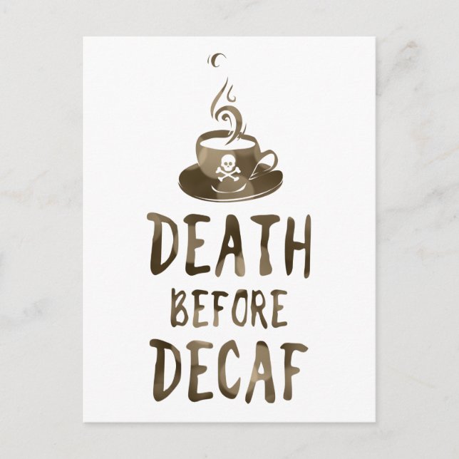 Postal muerte antes del café decaf (Anverso)