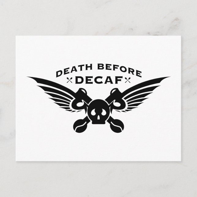 Postal muerte antes del decaf (Anverso)