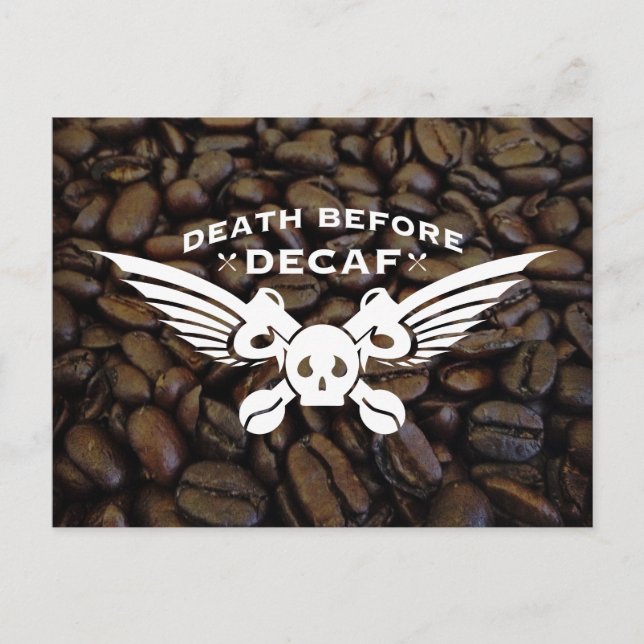 Postal muerte antes del decaf (Anverso)