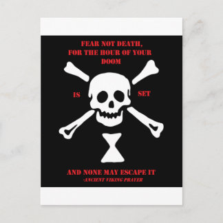 Postal Muerte antigua del miedo del rezo de Viking… no