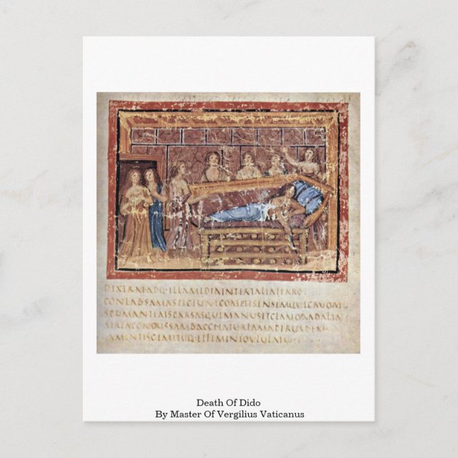 Postal Muerte De Dido Por Maestro De Vergilio Vaticano (Anverso)