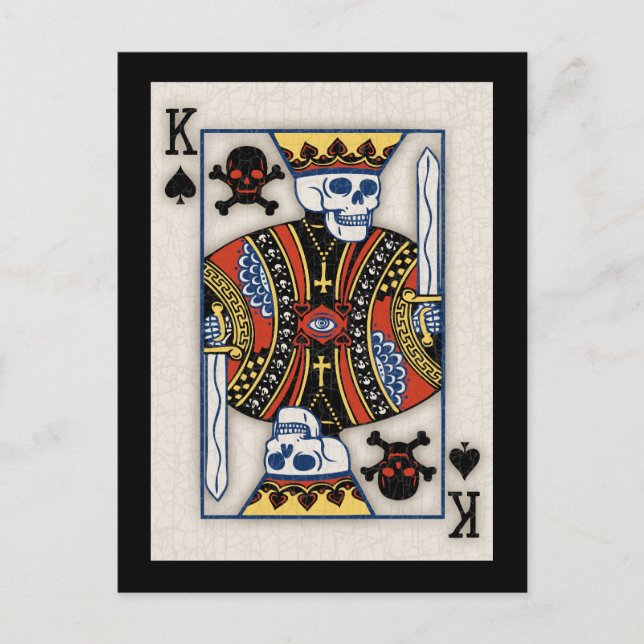 Postal Muerte de espadas (Anverso)