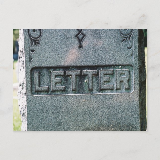 Postal Muerte de la palabra escrita (Anverso)
