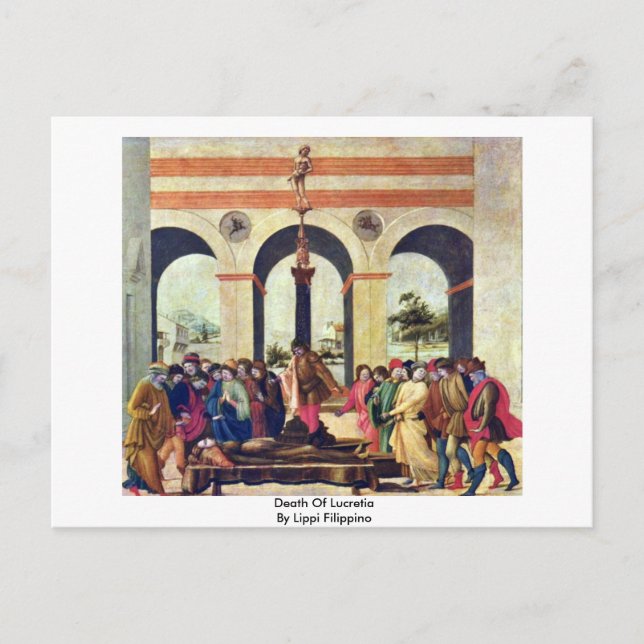 Postal Muerte De Lucretia Por Lippi Filippino (Anverso)