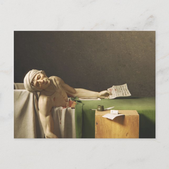 Postal Muerte De Marat Por Jacques Louis David (Anverso)