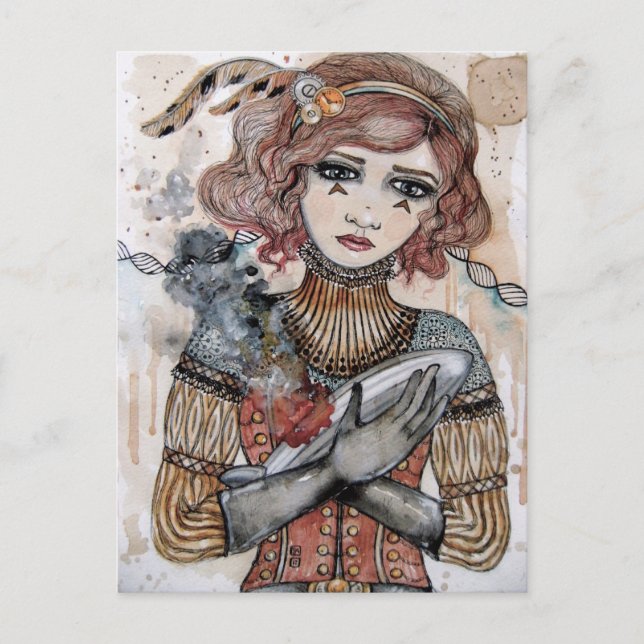 Postal Muerte de un Zepelín (Anverso)